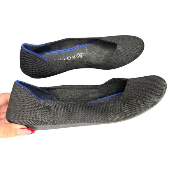 Rothy's Round Toe Black Knit Shoes Size: 9 - Picture 2 of 4